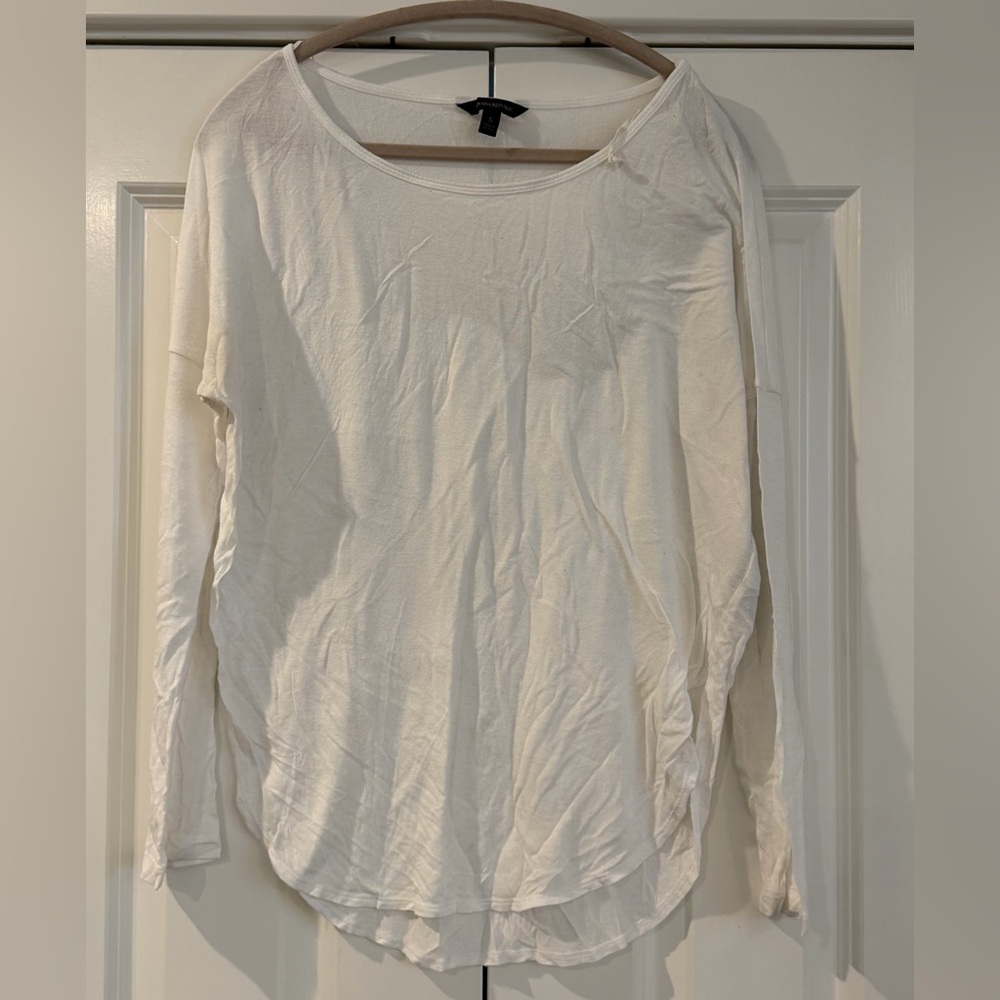 Banana Republic White Long Sleeve Top